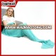 Wholesale custom handmade soft wave crochet acrylic knitted mermaid tail blanket for adult