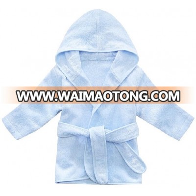 High Quality Bamboo Boys Girls Toddler Hooded Solid Color Cute Baby Bathrobe