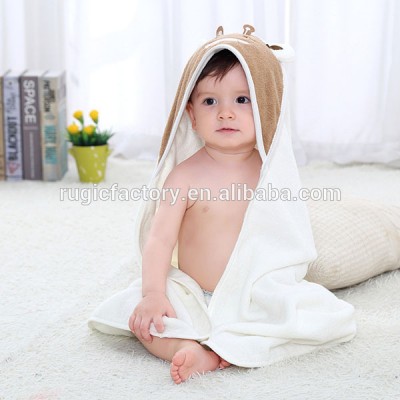 Animal Cartoon Cotton Baby Bath Towel Premium Baby Bathrobe Hooded Bamboo Organic